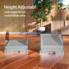 Xinhoonfei raised edges litter guard gray prevents splashing and keeps nearby surfaces clean.