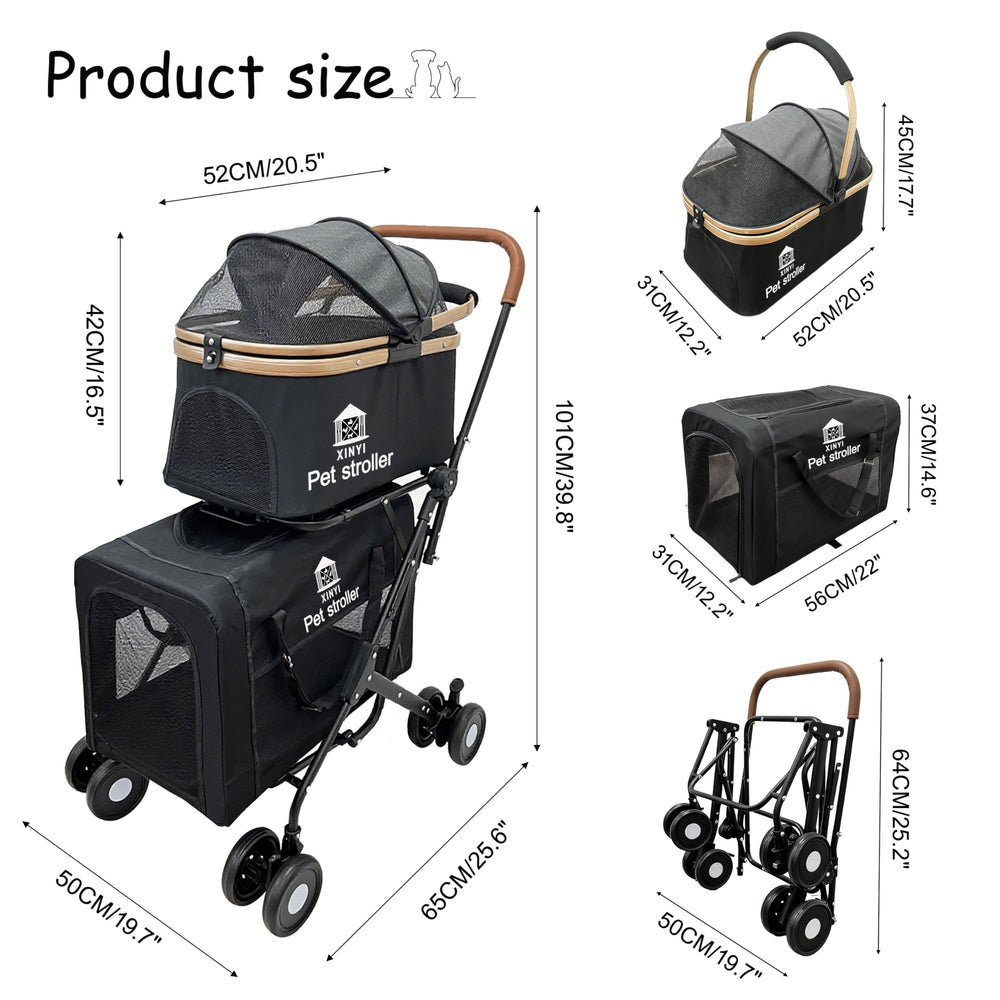 XINYI XL dual-carrier design showing two pets sharing space