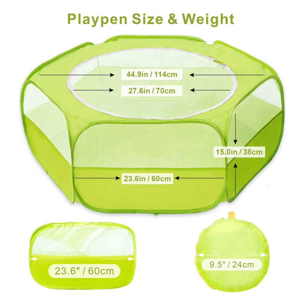 XIRGS playpen measures 114cm by 38cm for small pets.