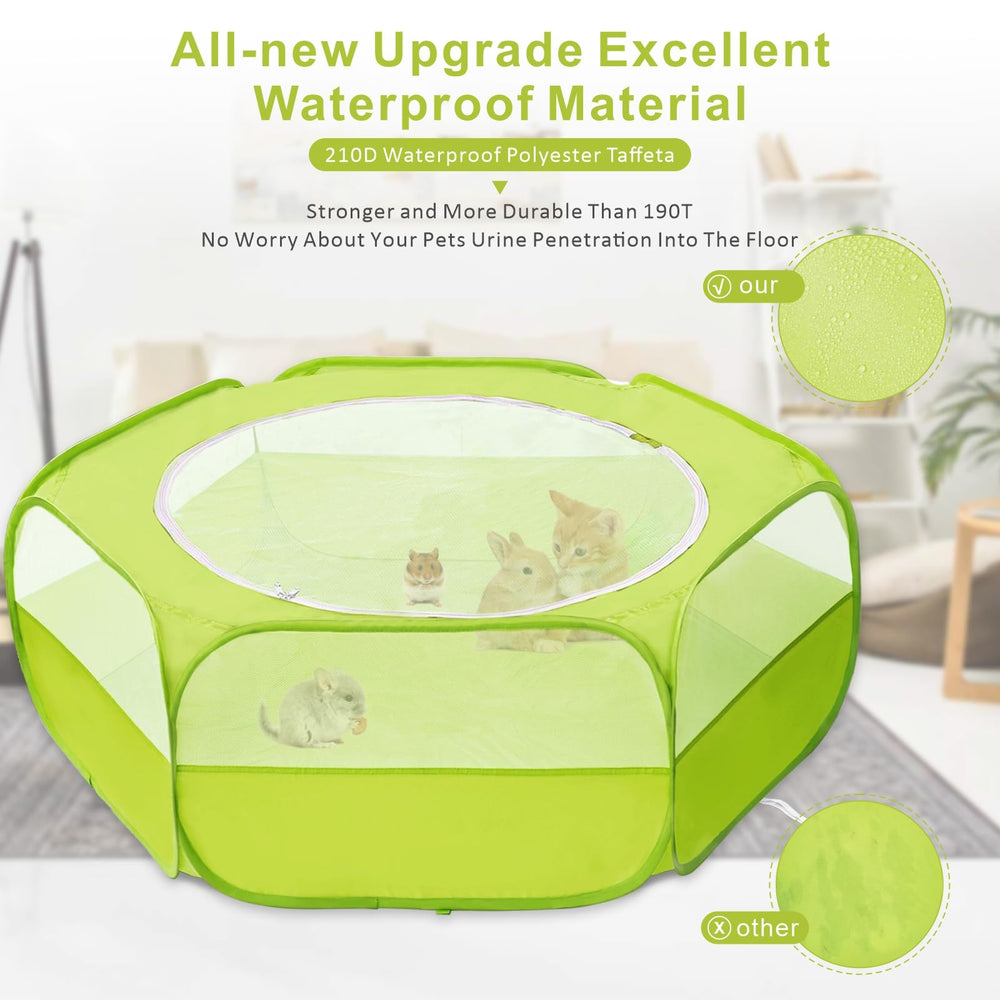 XIRGS playpen folded portable for easy storage and travel.