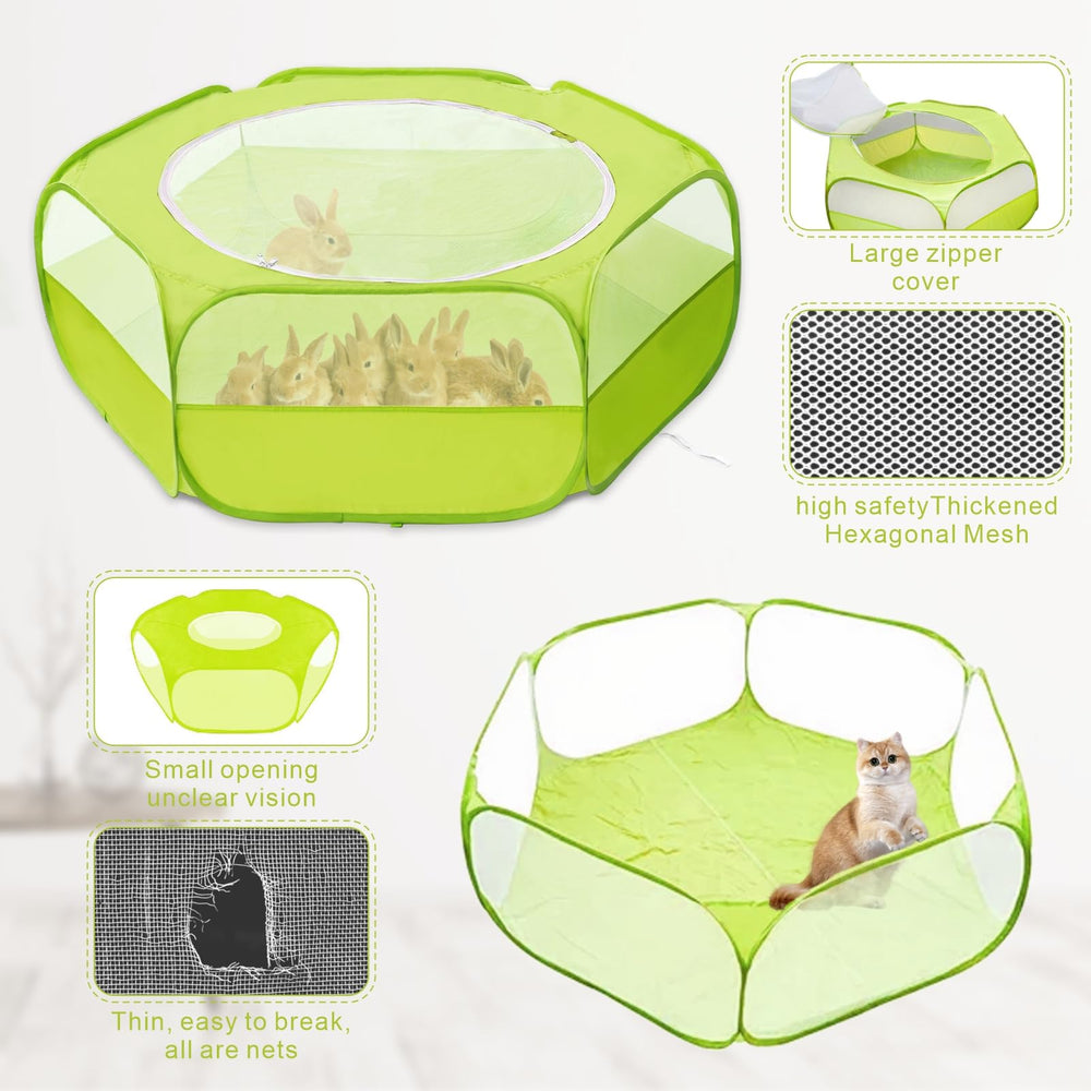 XIRGS playpen mesh side view showing clear visibility for pets.