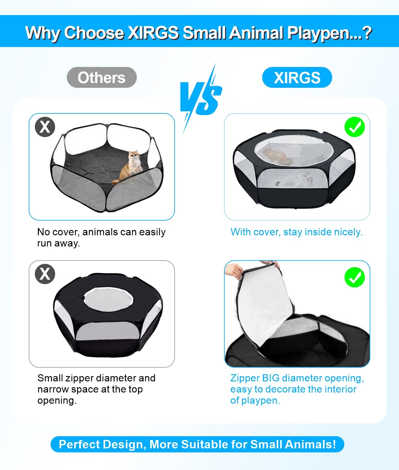 XIRGS playpen outdoors with mesh cover enabling supervised exploration
