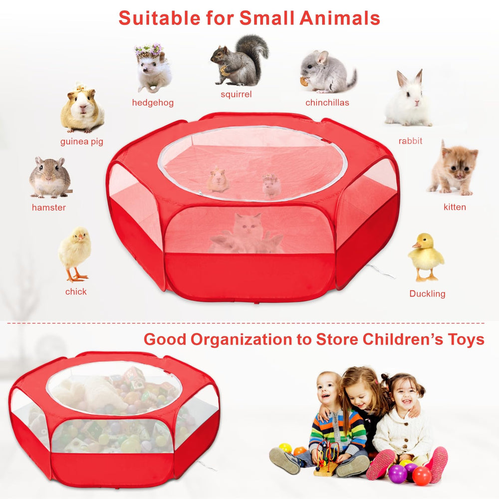 XIRGS small animal playpen waterproof bottom protects floors