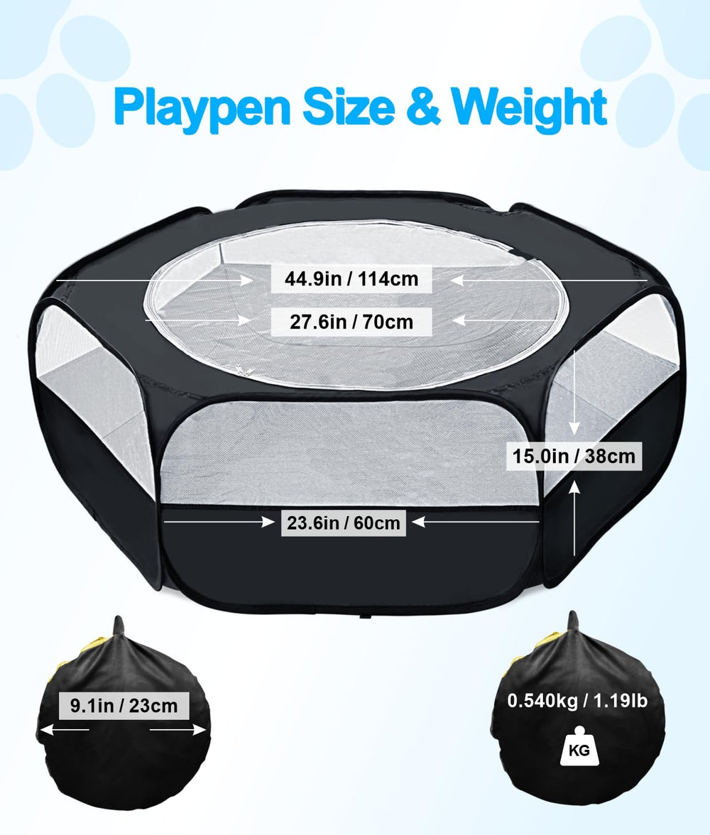 XIRGS small animal playpen with waterproof bottom eases cleanup after adventures