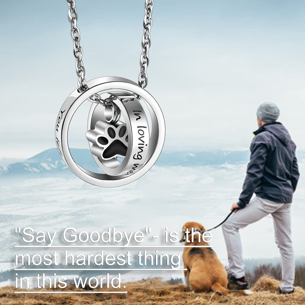 XIUDA Paw Print Urn Pendant seal detail emphasizes waterproof design
