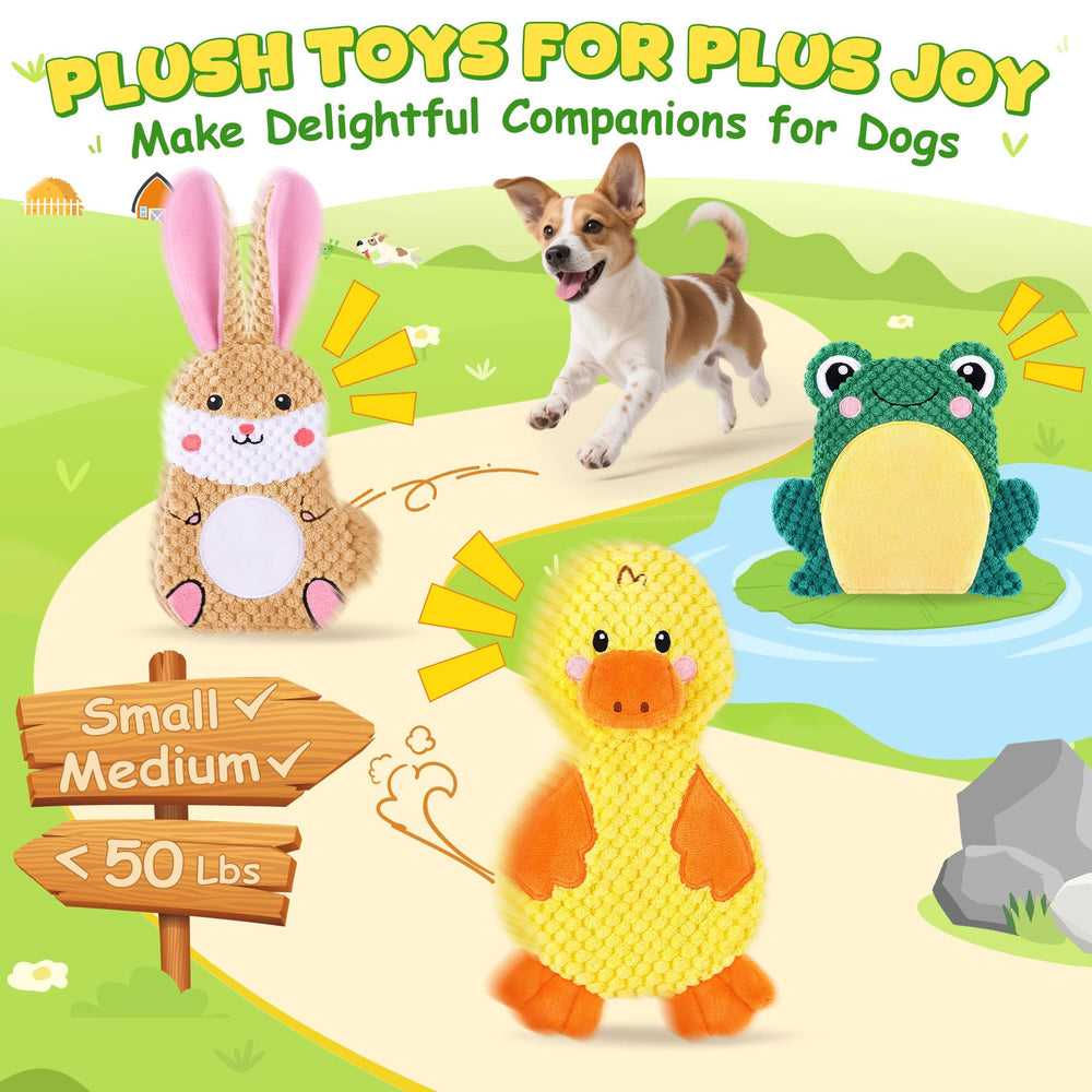 xiugoal duck-no-stuffing dog toy promotes safe chewing and mess-free play