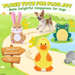 xiugoal duck-no-stuffing dog toy promotes safe chewing and mess-free play