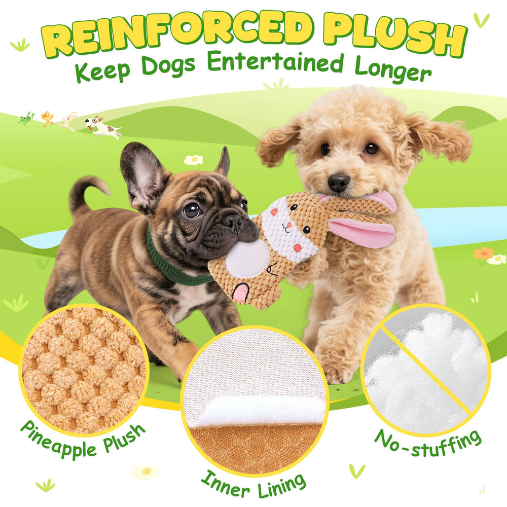 xiugoal frog-no-stuffing dog toy engages dogs with squeaks and crinkles