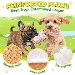 xiugoal frog-no-stuffing dog toy engages dogs with squeaks and crinkles