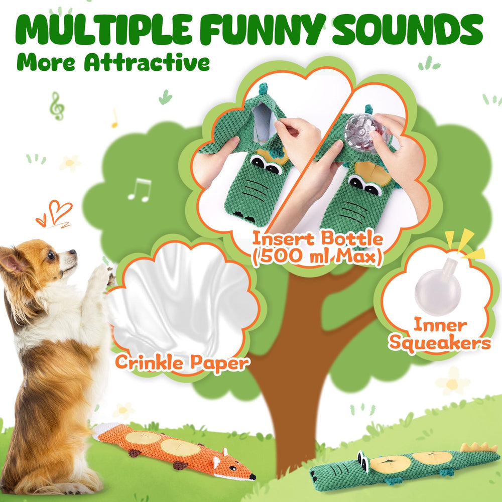 XIUGOAL reinforced plush for aggressive chewers reduces mess and damage risk.