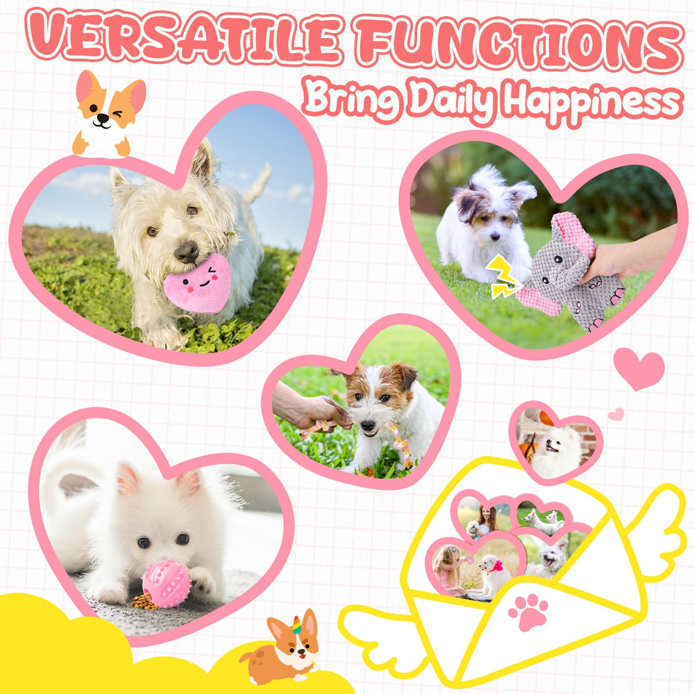 XIUGOAL pink puppy toys 9-pack extra bags—handy for on-the-go cleanup after play