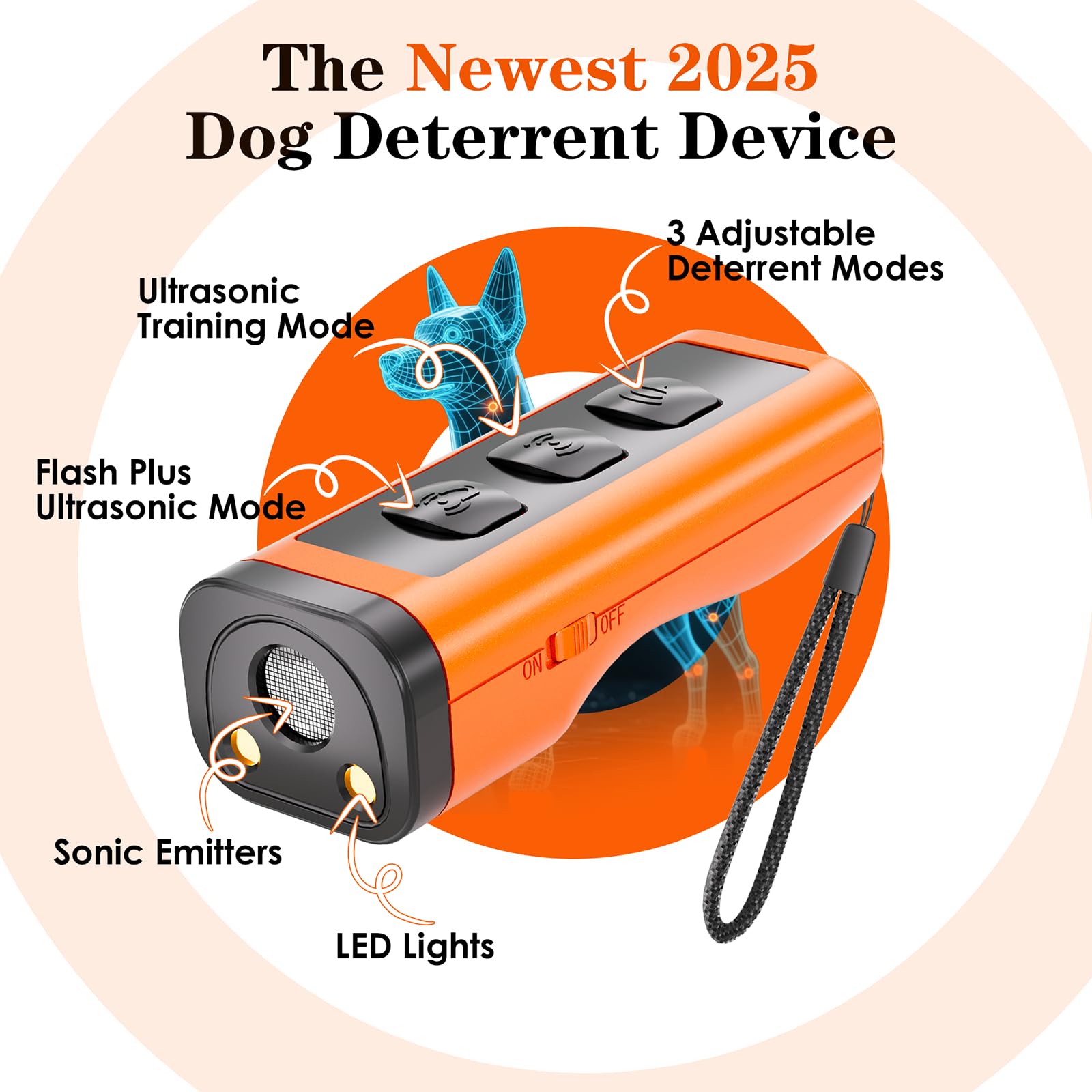 Xiuxun dog bark deterrent device light indicator provides visual cue during sessions
