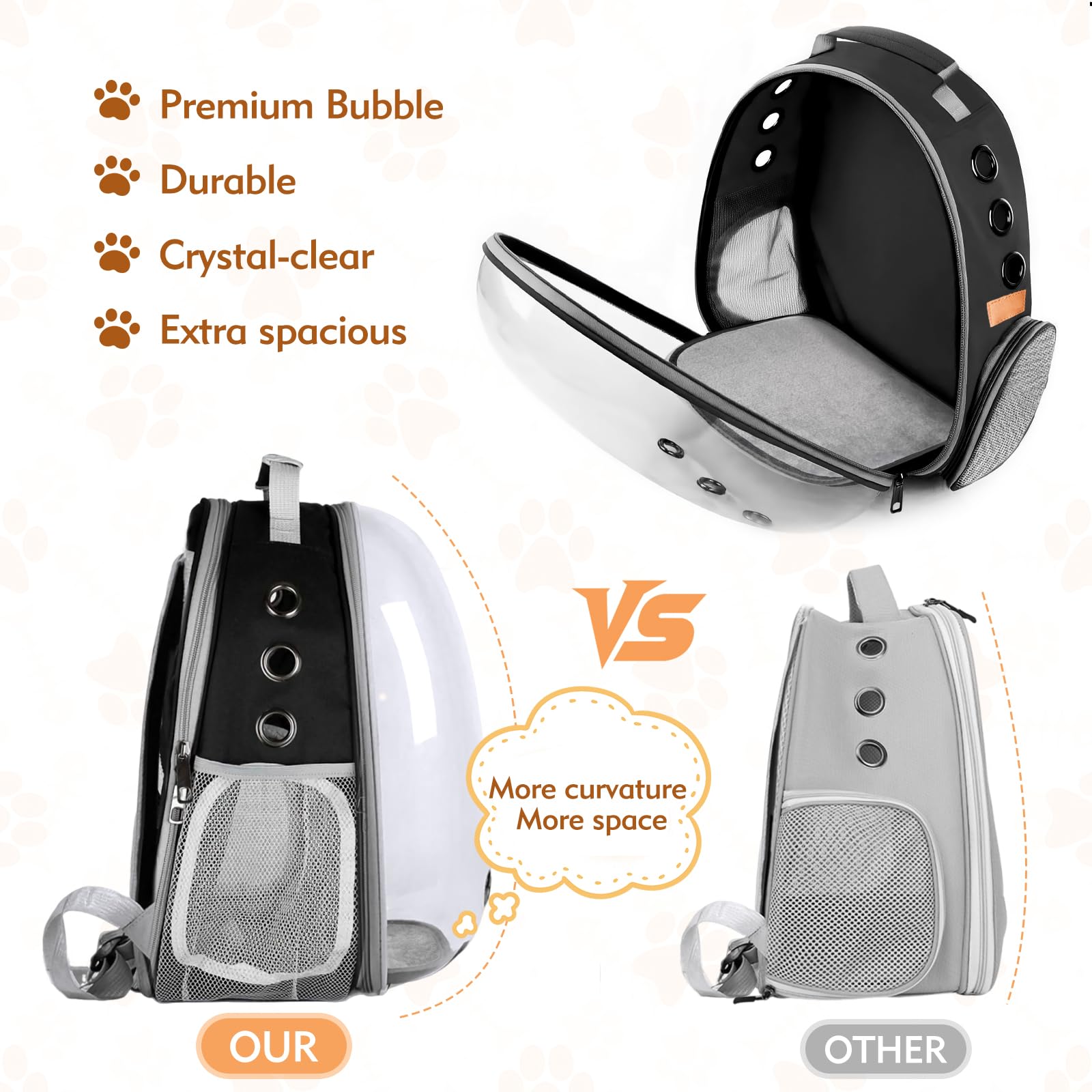 XIZIX Cat Carrier Backpack ultra-light 2.4 lbs with quick-access doors