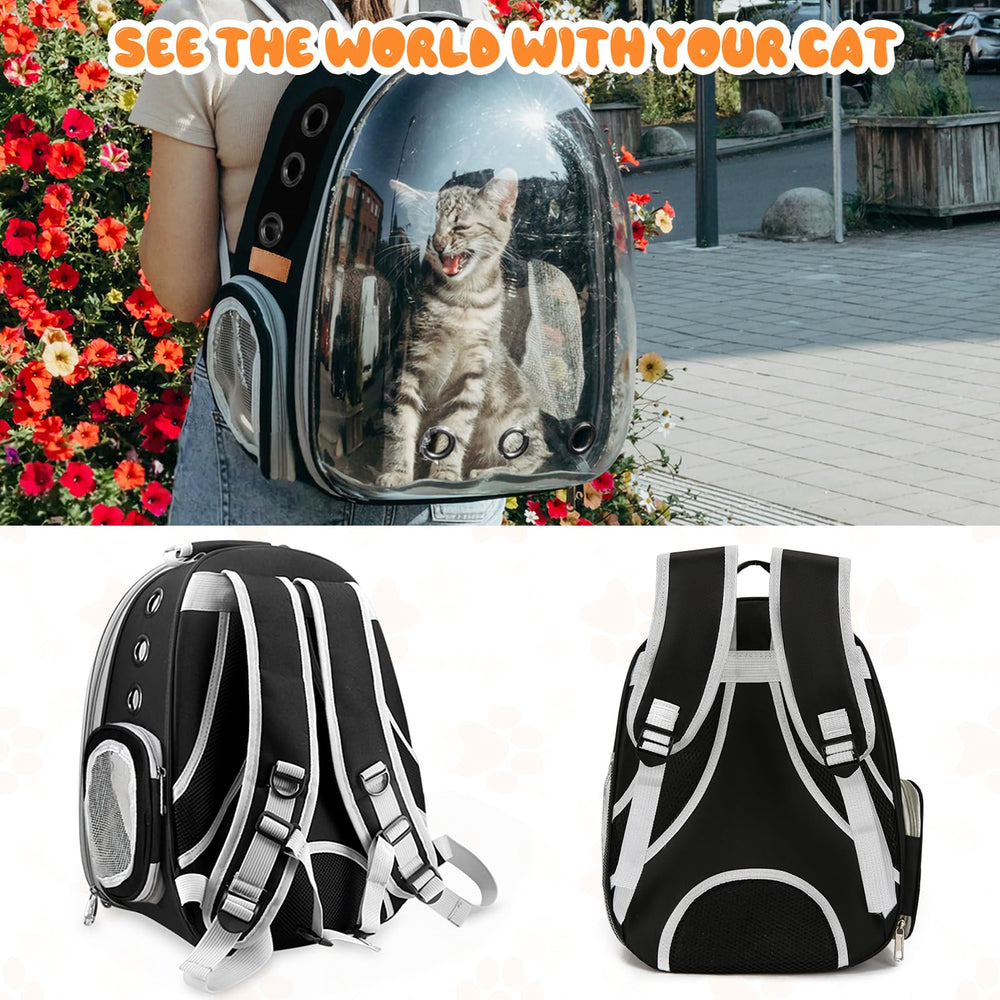 XIZIX Cat Carrier Backpack waterproof Oxford shell withstands rain and mud
