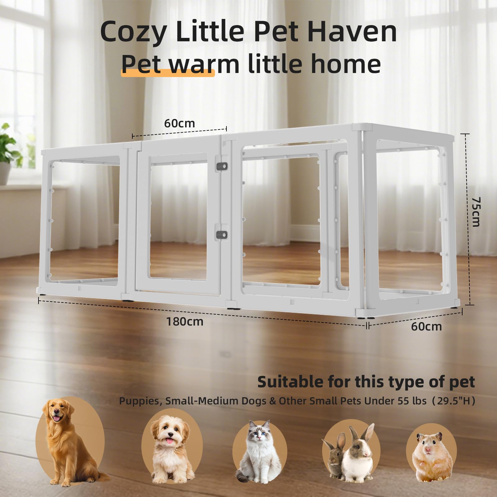 XKGSLNB transparent panel closeup showing seamless design for visibility and pet comfort.