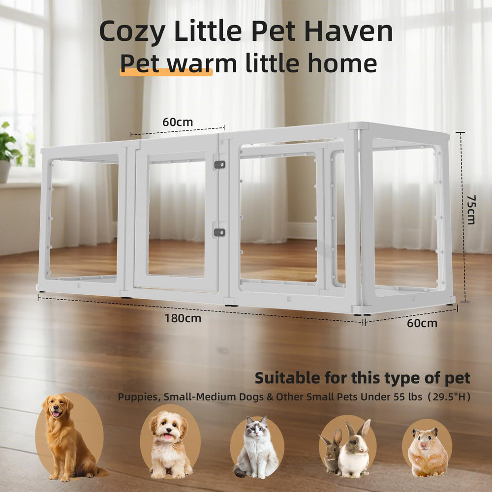 XKGSLNB transparent panel closeup showing seamless design for visibility and pet comfort.