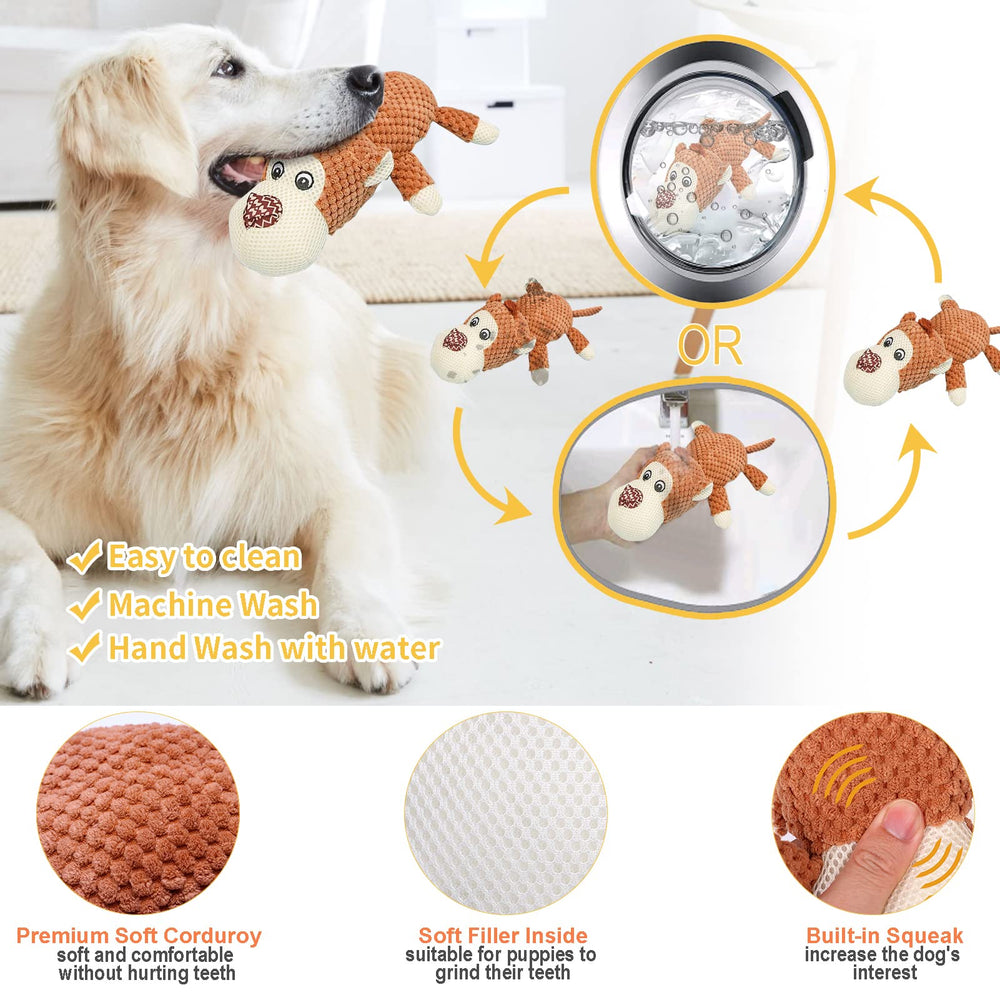 XLMYS plush stuffed toy with corn velvet texture for engaging chewing.