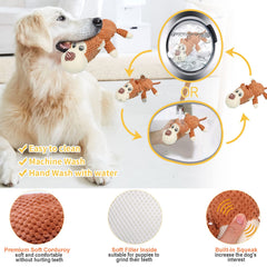 XLMYS plush stuffed toy with corn velvet texture for engaging chewing.