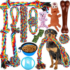 XLMYS rope pack for aggressive chewers with durable knots and interactive play.