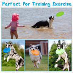 xozeooeu dog frisbee blue 18-pack lightweight long-distance flights for training