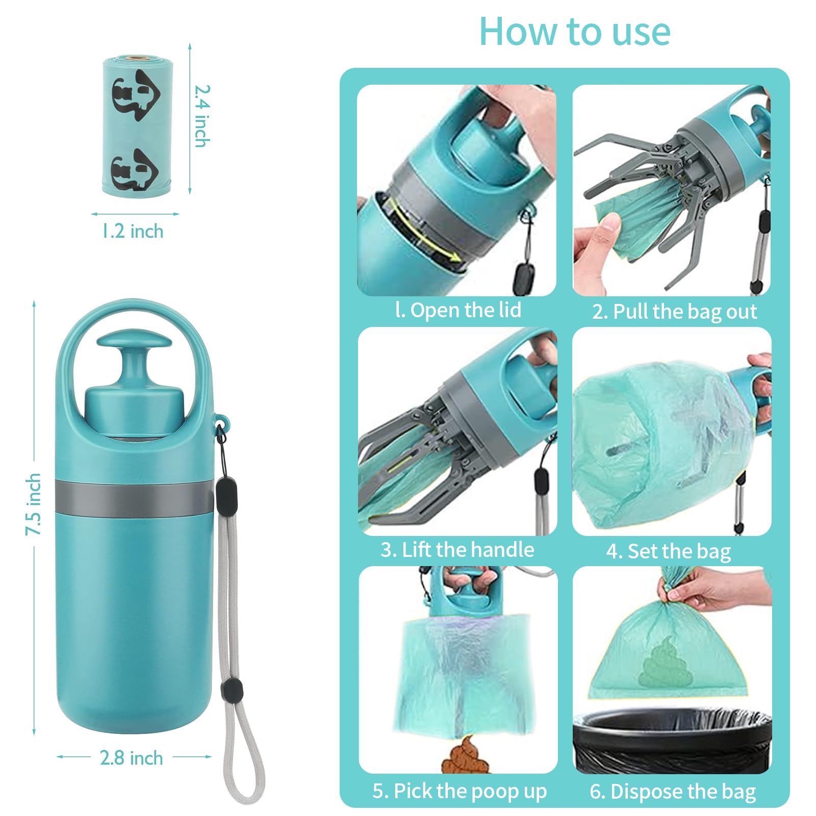 XPAPOV claw-grabber mechanism lets you scoop without touching waste.
