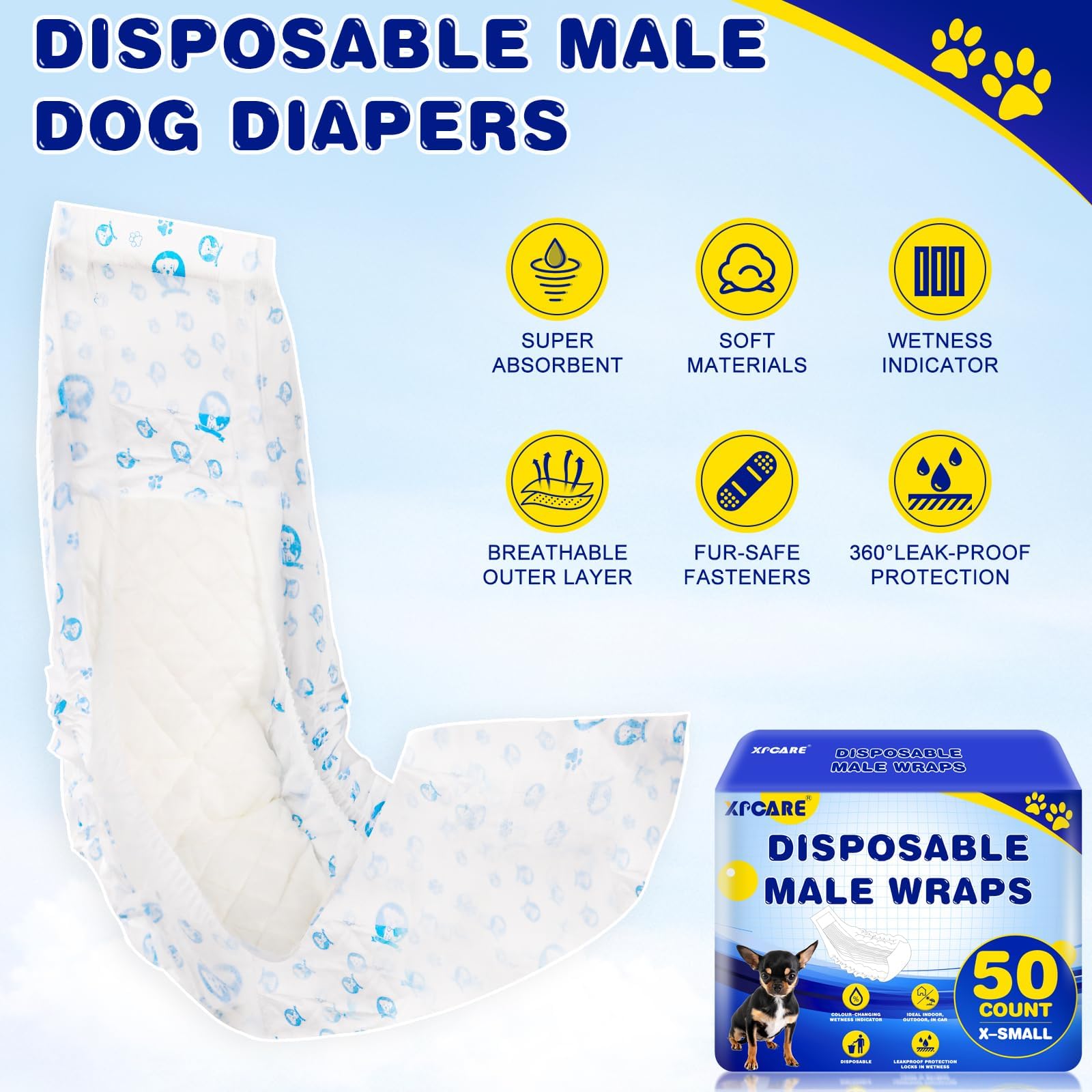 XPCARE diapers packed in a backpack for travel protection on the go