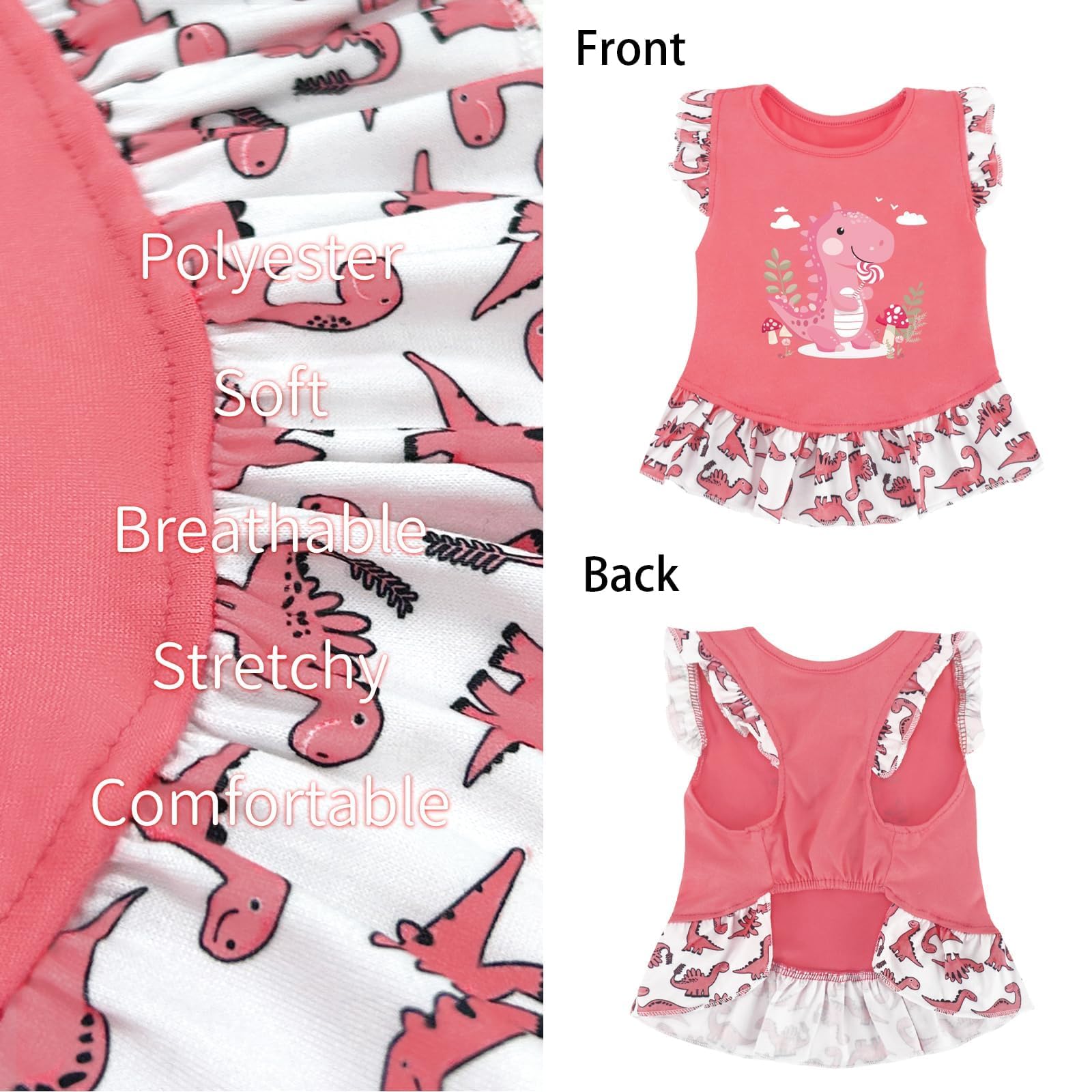 XPUDAC cat-dress-apparel multi-color, small pet outfit for everyday fun.