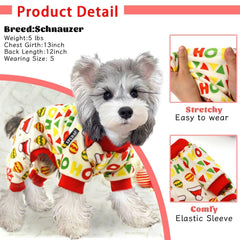 XPUDAC dog Christmas pajamas Santa pattern ideal for holiday walks