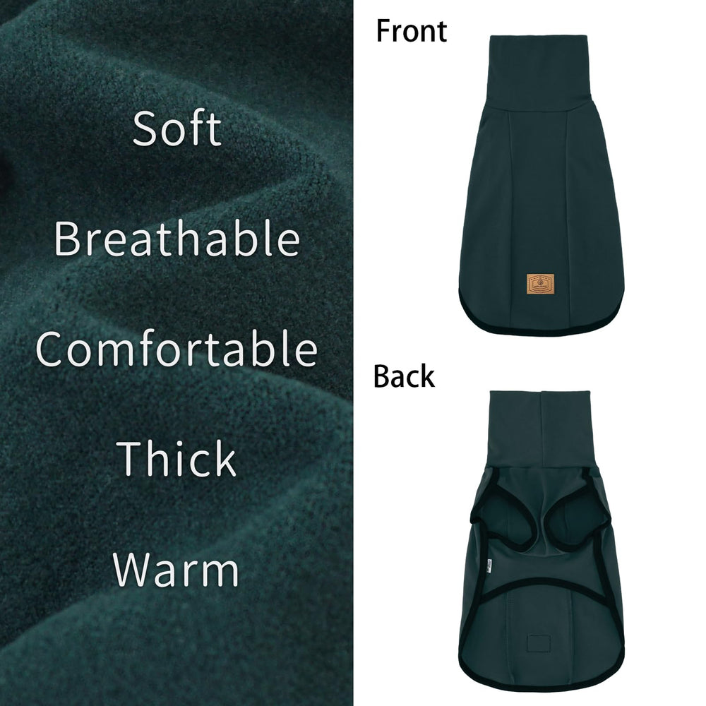 XPUDAC dog fleece sweater pullover design enables easy on/off.