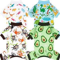 XPUDAC four-pack dog pajamas pack shot for versatile everyday wear