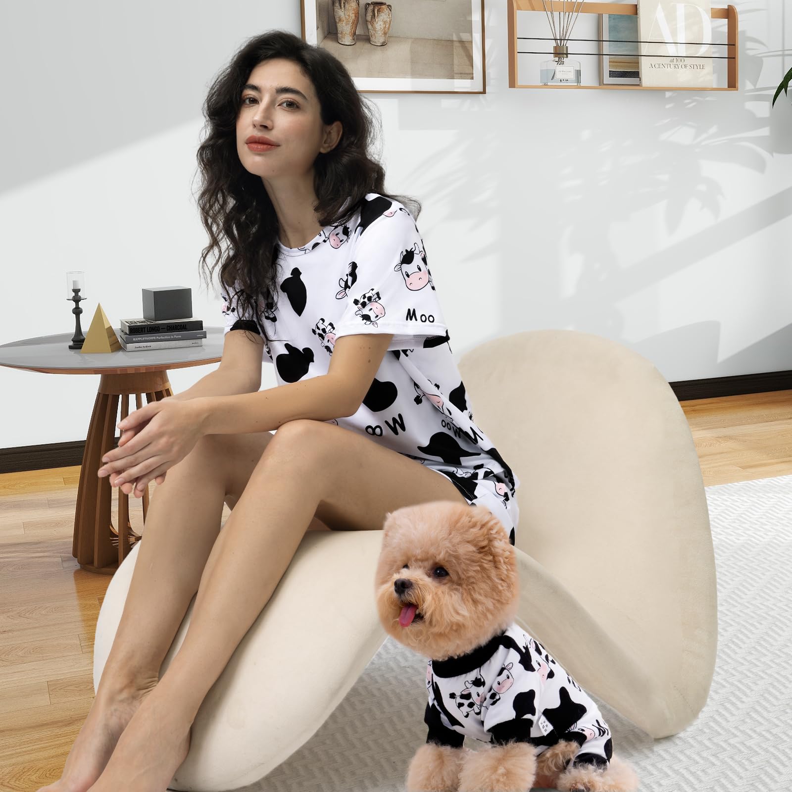 XPUDAC dog pajamas cute pattern print showing bright colors and coordinated fashion.
