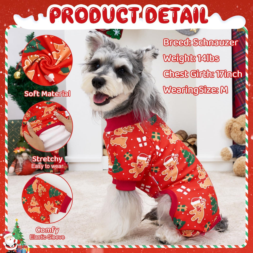 XPUDAC dog pajamas elastic rib cuffs displaying secure, gentle fit for everyday wear.