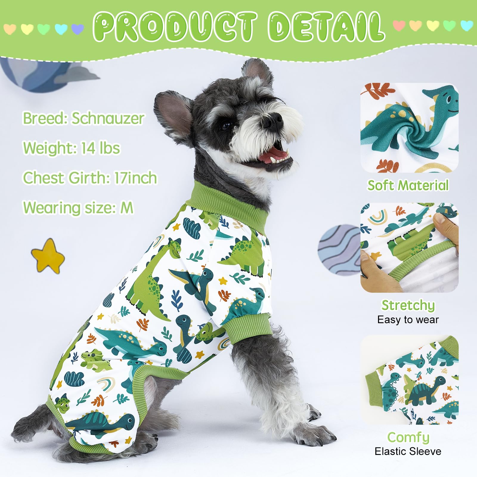 XPUDAC dog pajamas fabric close-up for all-season comfort and relaxed pets.
