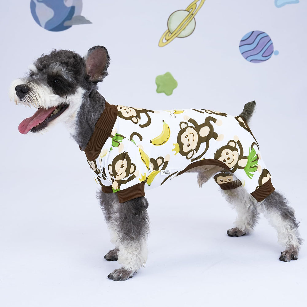XPUDAC dog pajamas high-cut belly for easy potty breaks and clean floors.