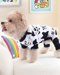 XPUDAC dog pajamas ribbing elastic under belly for secure fit