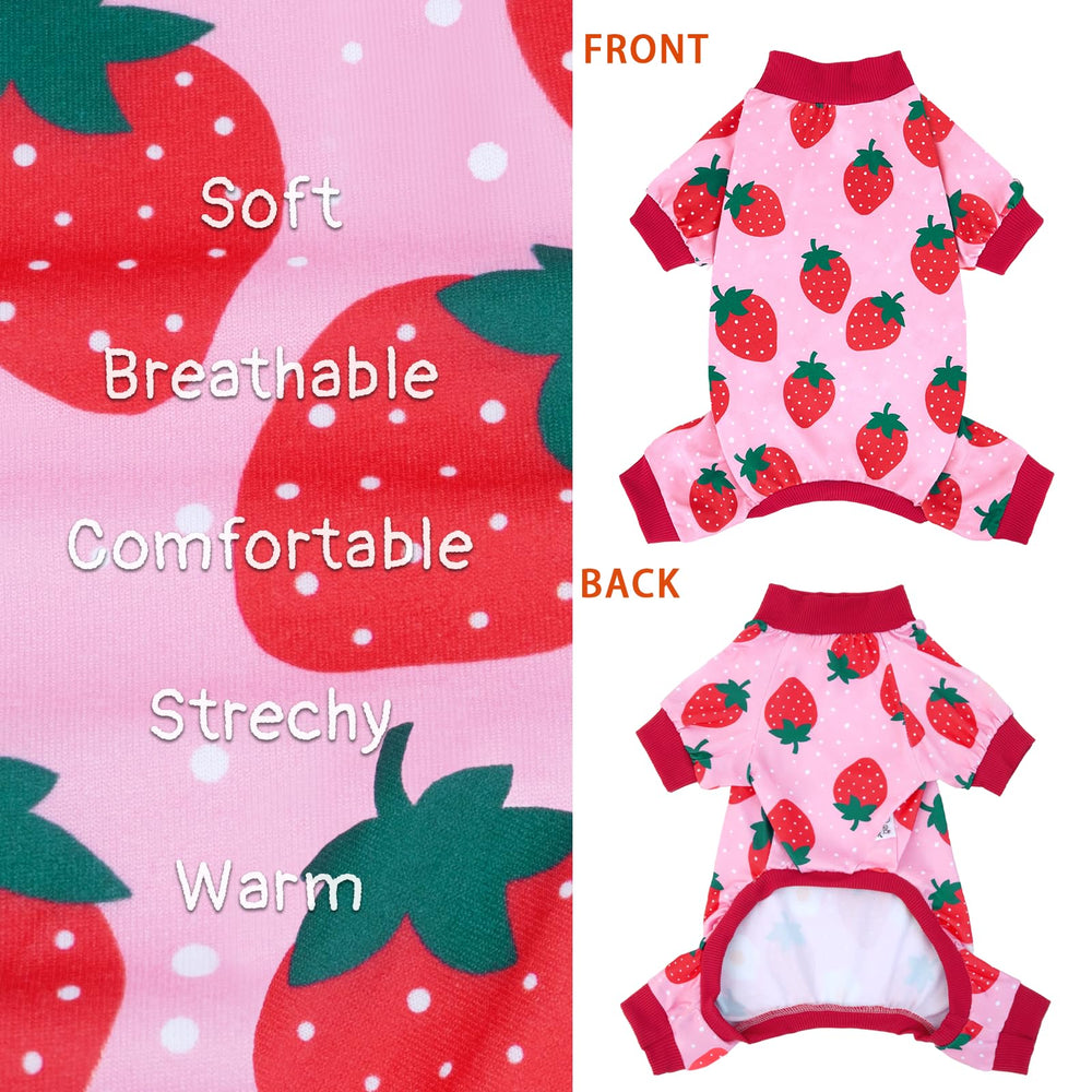 XPUDAC small-dog-fit pajamas demonstrating snug back and chest fit