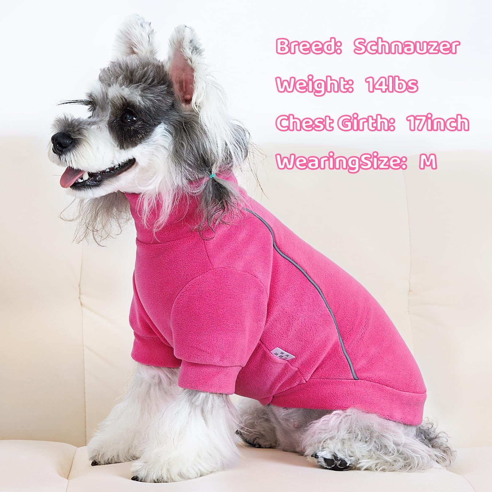XPUDAC dog sweater pullover with high neck eases dressing and keeps pets snug.