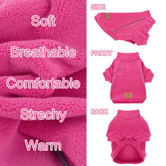 XPUDAC dog sweater with reflective strips boosts safety during evening outings.