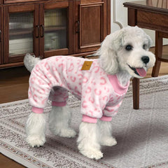 XPUDAC Pijama para perros Leopardo Rosa XL, vista lateral y estilosa