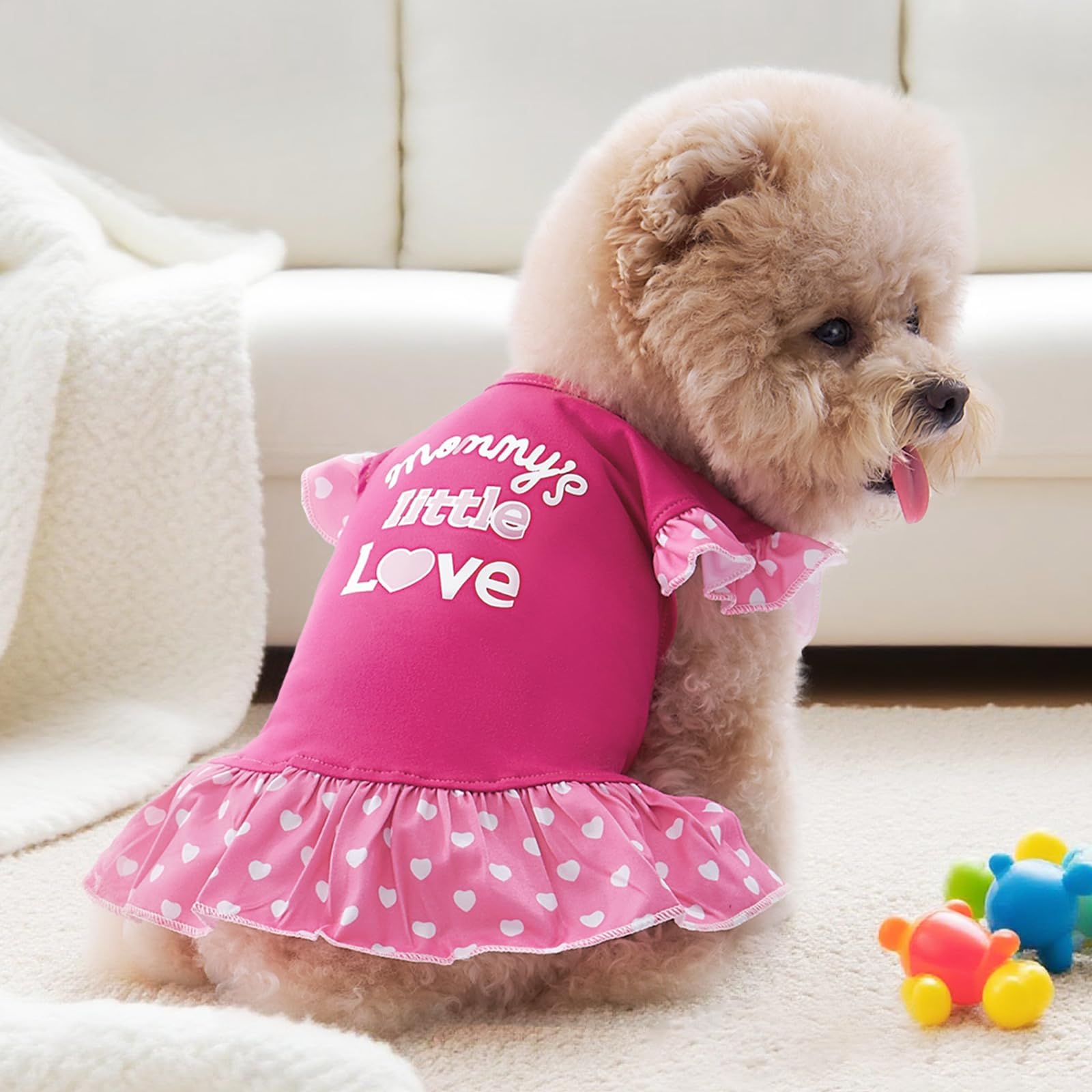 XPUDAC Pink Angel Dress side view—soft stretch fabric for comfy all-day wear.