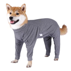 Xqpetlihai dog onesie front view shows breathable recovery suit for wound protection