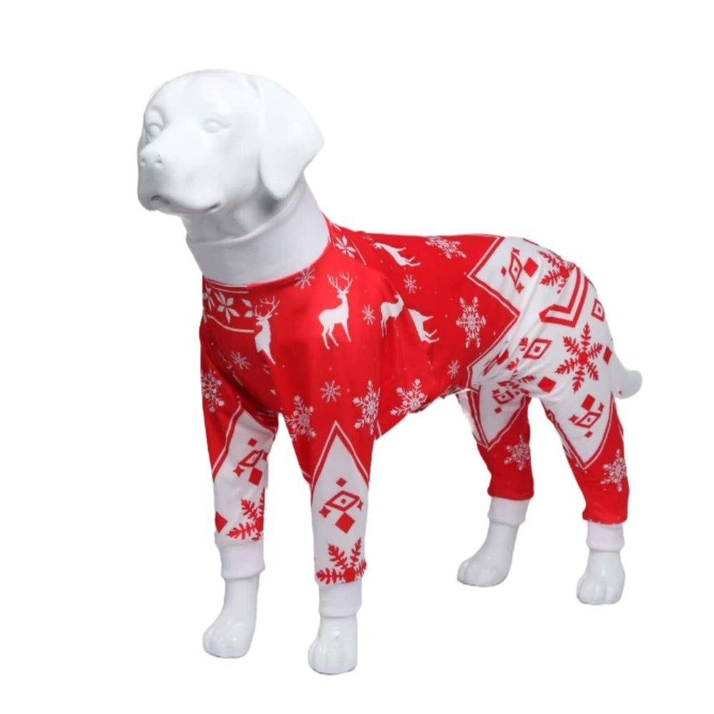 Xqpetlihai dog onesie recovery-suit front supports healing and mobility.