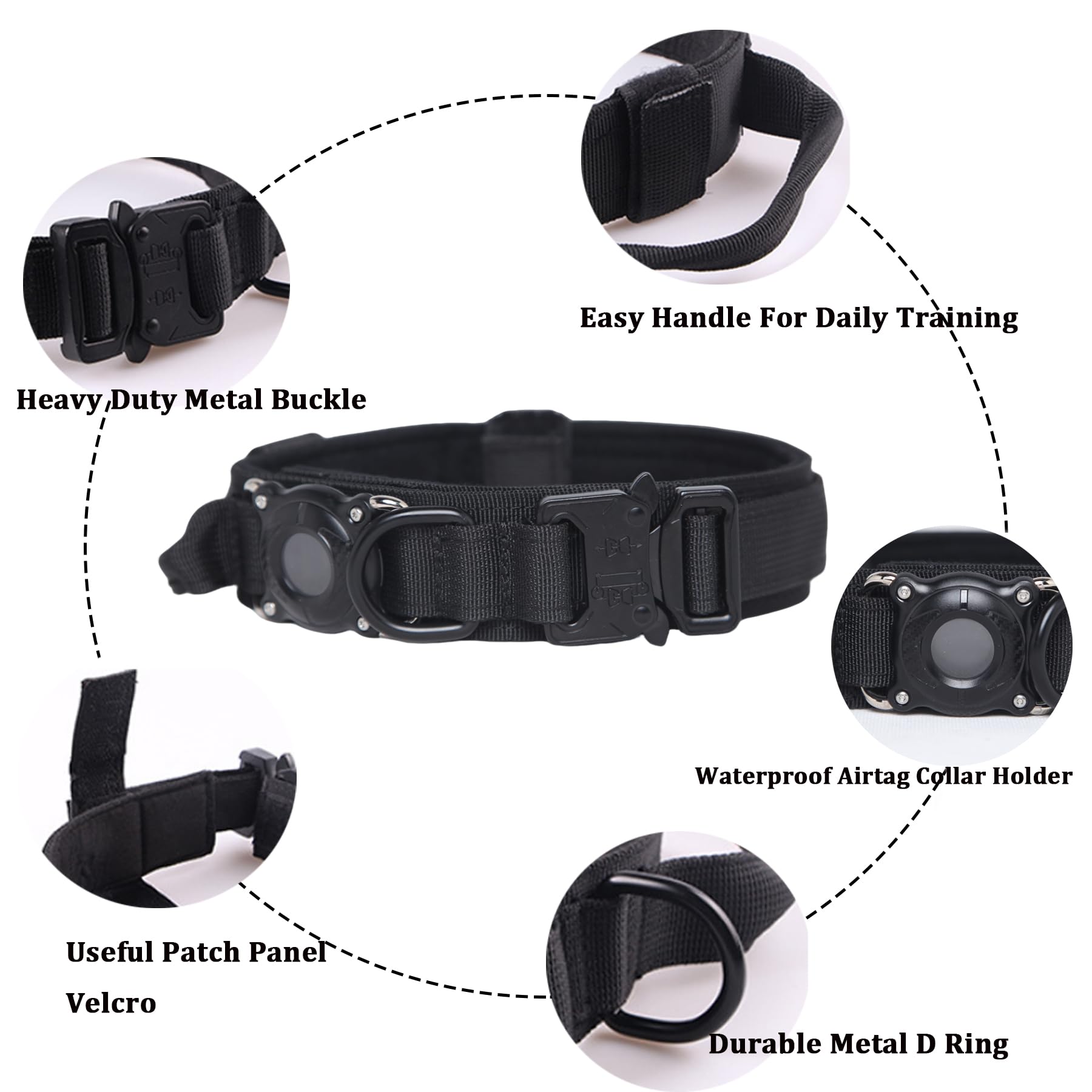 Xqpetlihai padded soft lining collar for comfortable all-day wear.