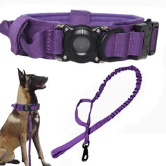 Xqpetlihai tactical dog collar with Airtag holder for reliable outdoor tracking.