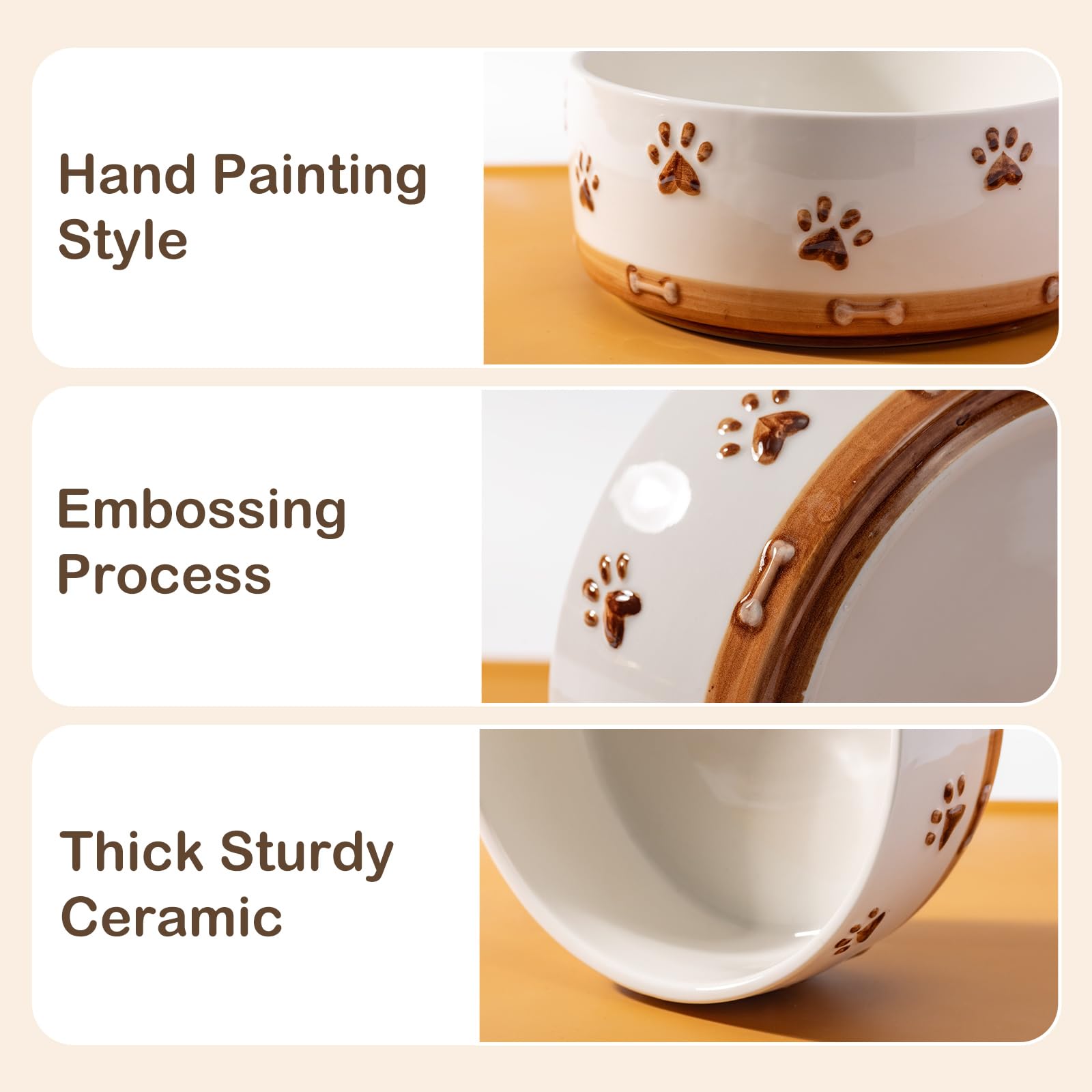 XRBEOU bowls filled with food illustrating 3.5–4 cup capacity