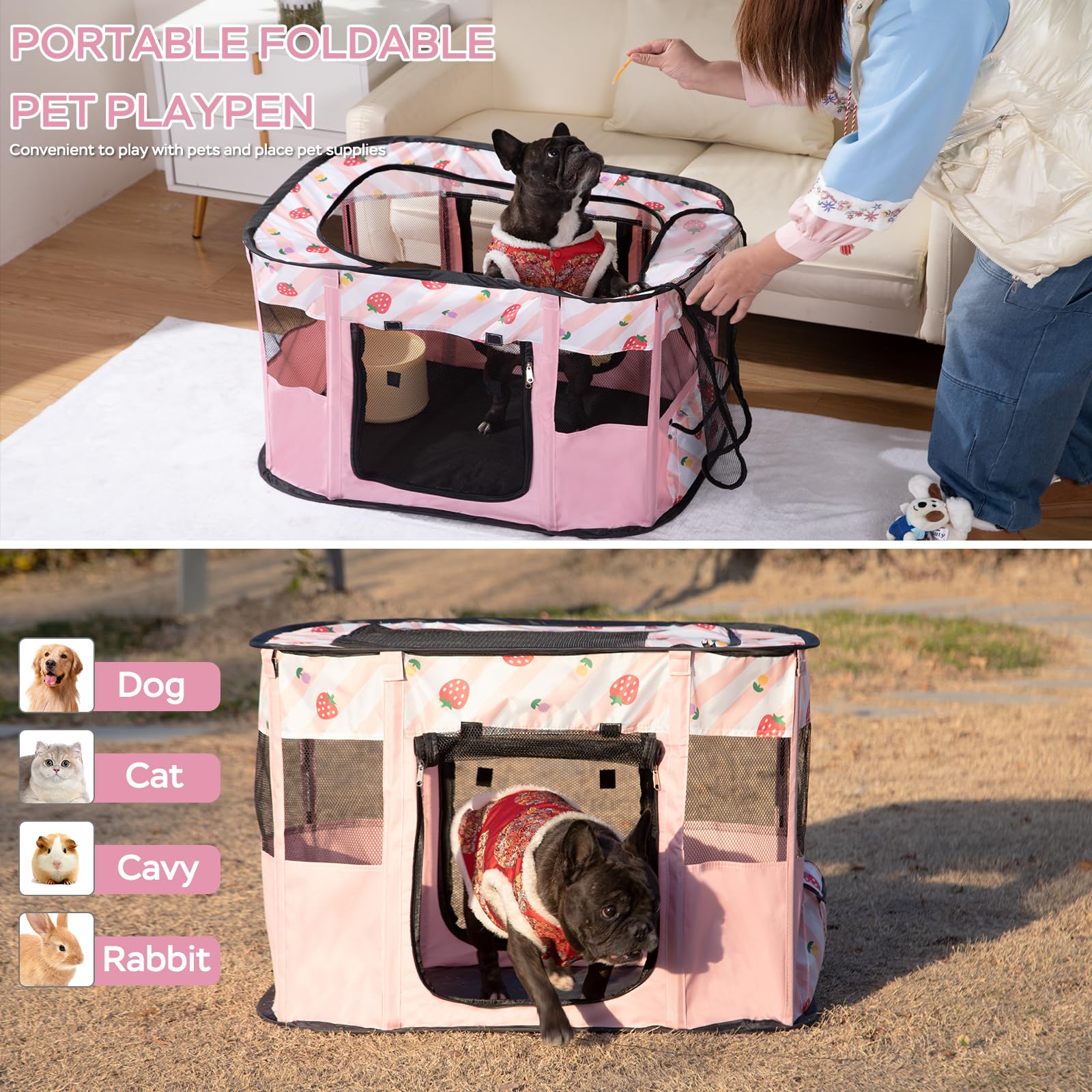 XRG cat playpen indoor breathable cover illustrates airy comfort for cats
