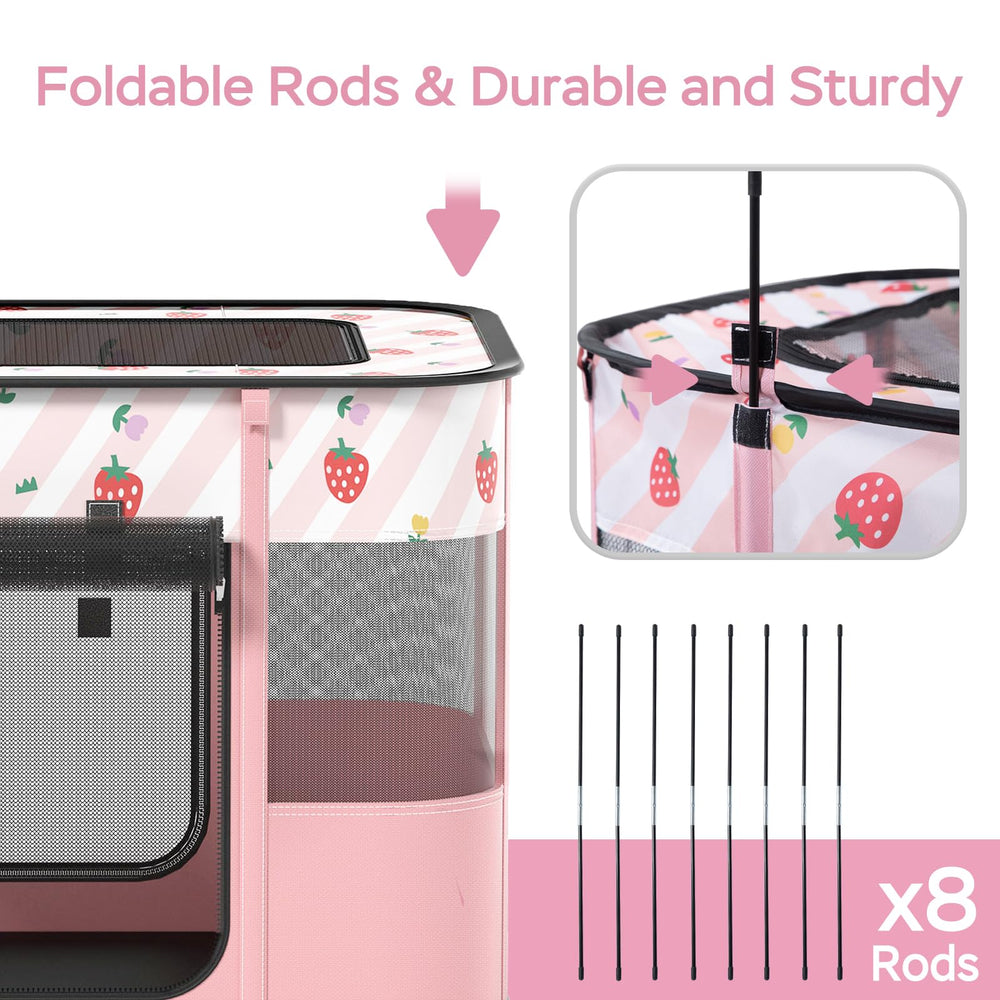 XRG Pop Play Pen folds quickly for travel and simple storage.