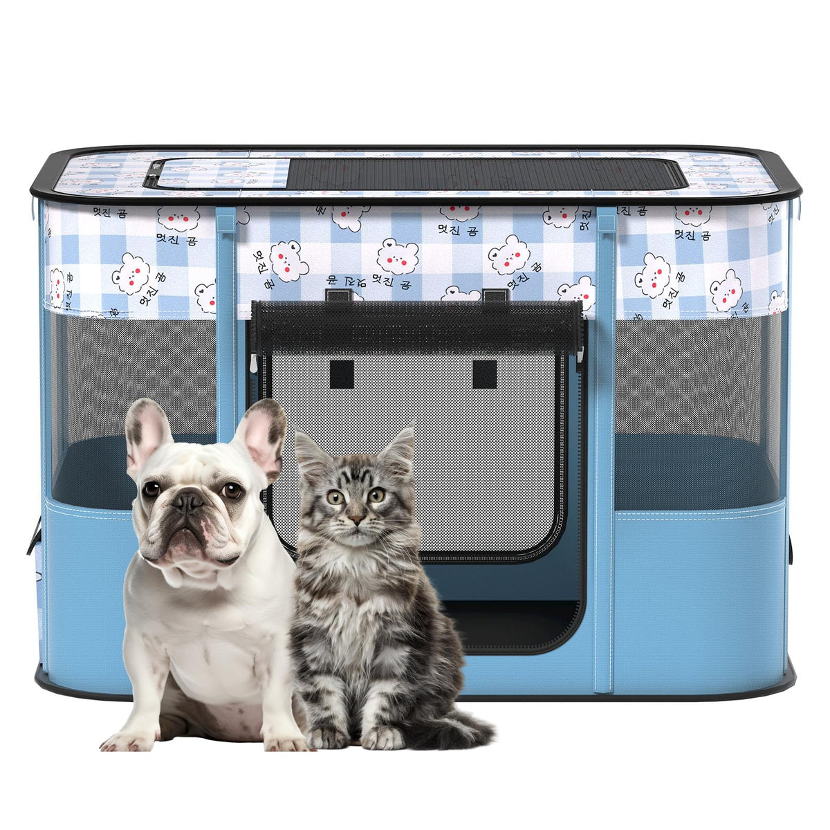 XRG portable pet playpen rectangle design with roomy interior for safe indoor play.