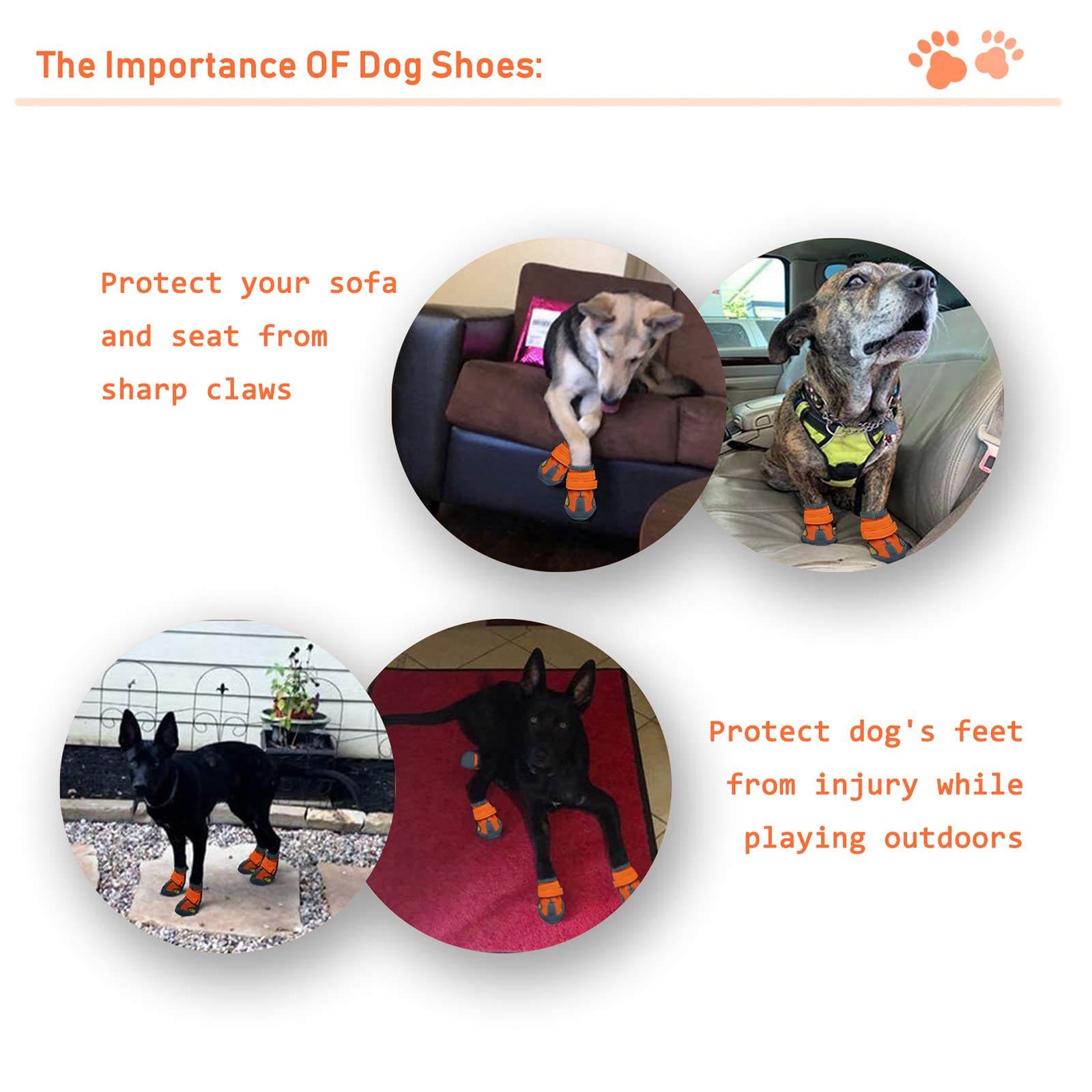 XSY&G Dog Boots Size 2 fit chart helps pick the right size for small-dog paws
