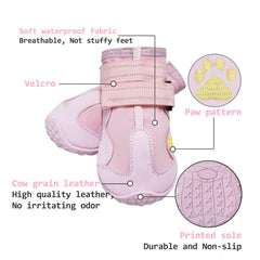 Botas XSY&G rosas impermeables protegen patas en lluvia y charcos